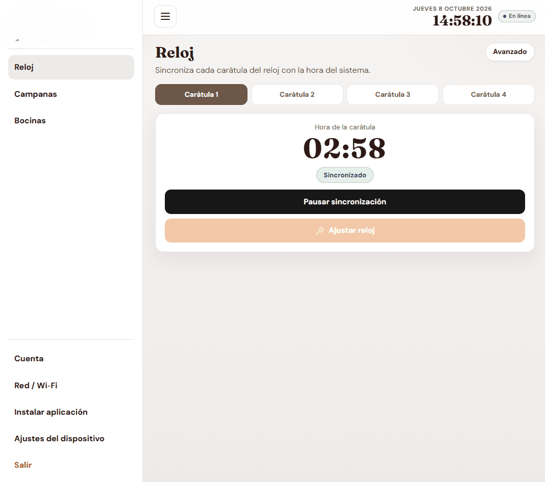 Control de relojes y campanarios — A